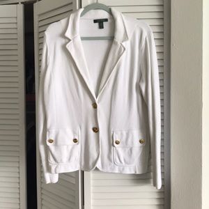 Ralph Lauren White Sweater Blazer